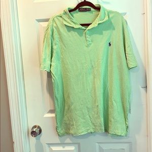 Light Green Striped Polo Ralph Lauren